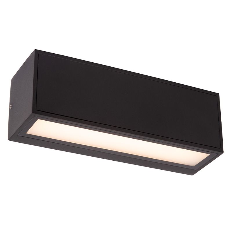 Čierne vonkajšie nástenné svietidlo so súmrakovým spínačom moderné, Sutton, 1,5 W, LED 3000 K, IP54
