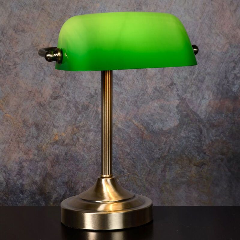 Zelená bankárska lampa klasická, Banker, s vypínačom Zelená bankárska lampa klasická, Banker, s vypínačom