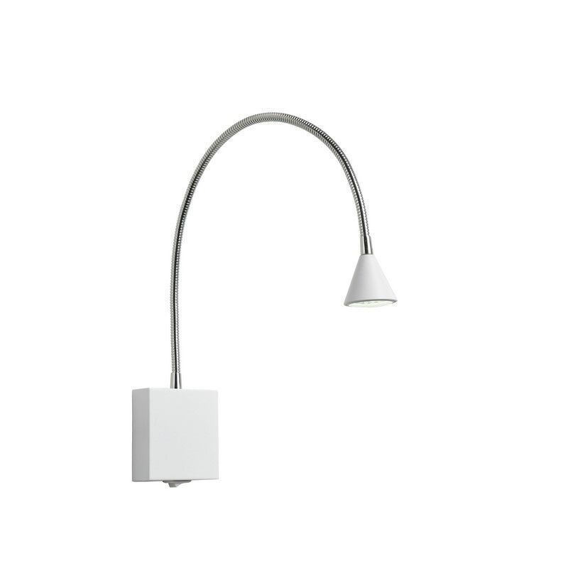Biele nástenné svietidlo moderné, Buddy, 3 W, LED 4000 K, s vypínačom Biele nástenné svietidlo moderné, Buddy, 3 W, LED 4000 K, s vypínačom