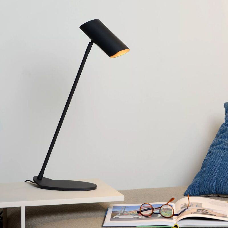 Antracitá lampa na písací stôl moderná, Hester, s vypínačom