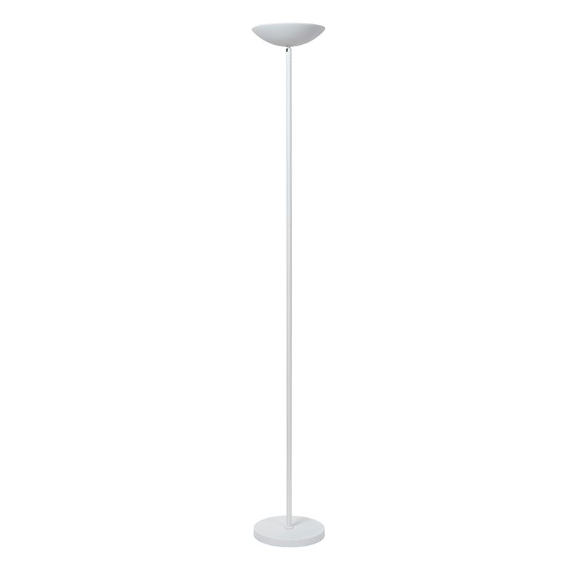 Biela stojaca lampa na čítanie moderná, Zenith, 20 W, LED 3000 K, s dotykovým stmievačom
