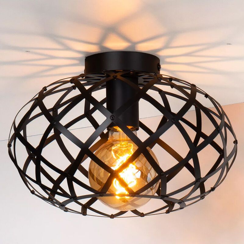 Čierna stropná lampa moderná, Wolfram