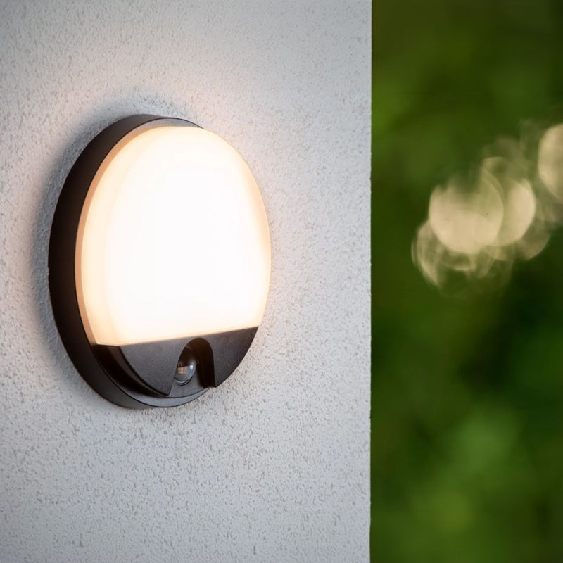 Čierne nástenné svetlo do kúpeľne moderné, Hups Ir, 10 W, LED 3000 K, IP54