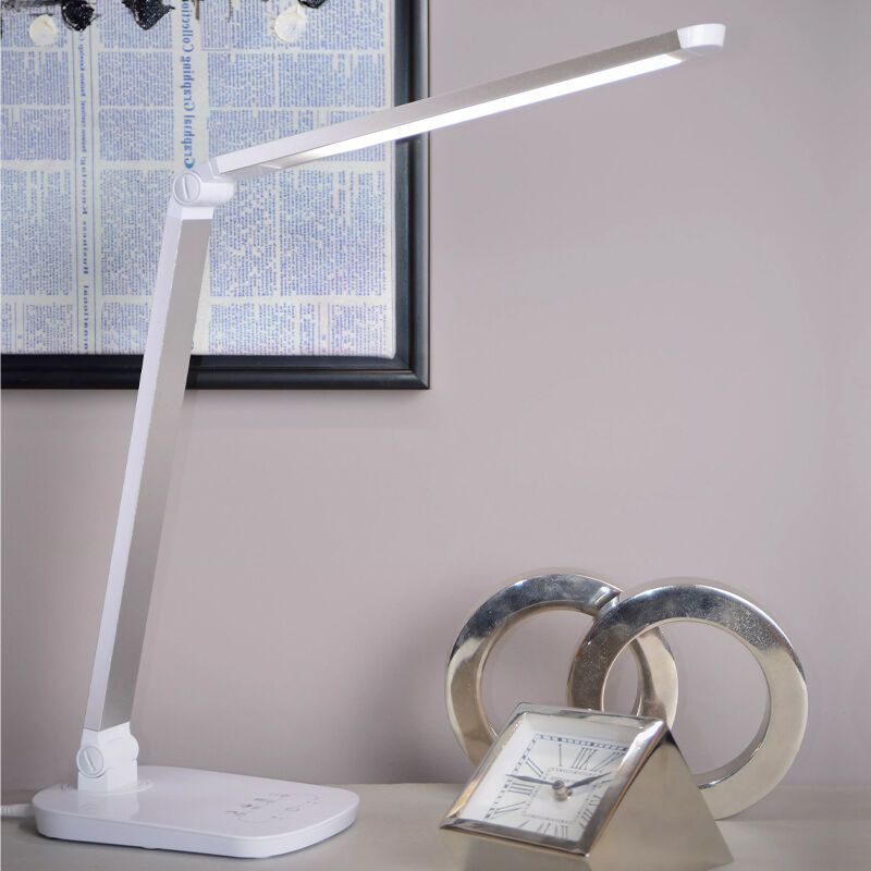 Biela lampa na písací stôl moderná, Vario, 8 W, LED 2700 K