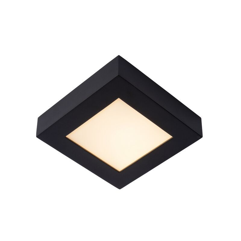 Čierna stropná lampa moderná, Brice, 15 W, LED 3000 K, IP44