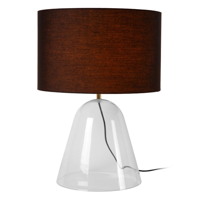 Čierna stolová lampa moderná, Campana, s vypínačom