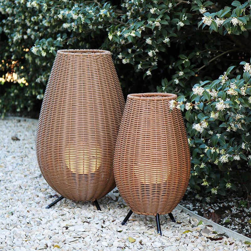 Hnedé vonkajšie svietidlo na stôl rustikálne, Colin, 3 W, LED 3000 K, IP44, s 3-stupňovým stmievačom