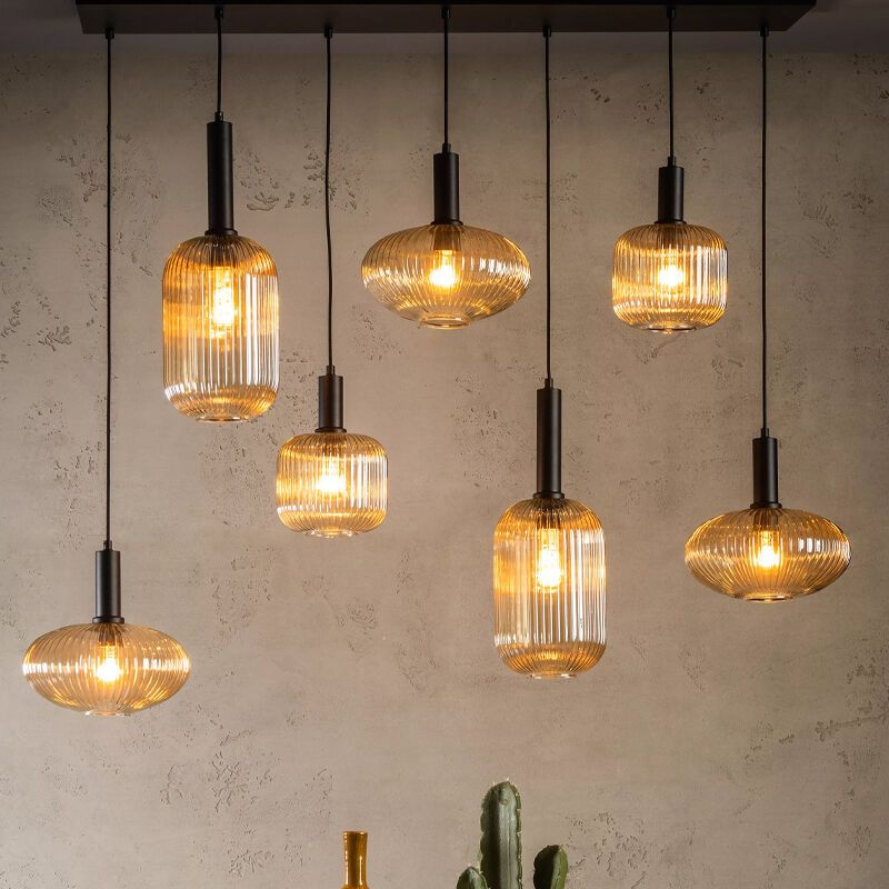 Jantárové visiace svietidlo retro, Maloto