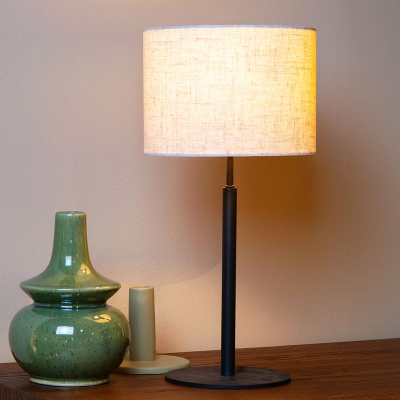 Béžová stolová lampa rustikálna, Maya, s vypínačom Béžová stolová lampa rustikálna, Maya, s vypínačom