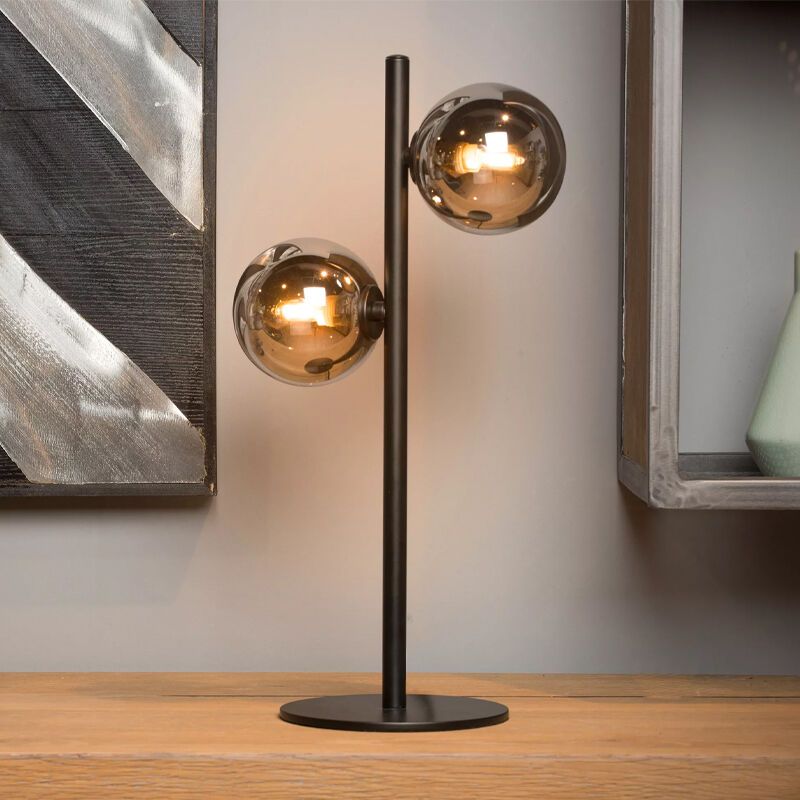 Čierna stolová lampa retro, Tycho, s vypínačom Čierna stolová lampa retro, Tycho, s vypínačom
