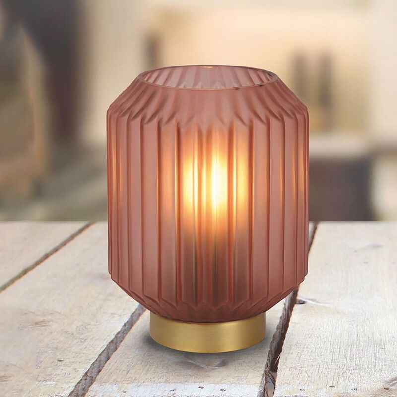 Ružová stolová lampa klasická, Sueno, s vypínačom Ružová stolová lampa klasická, Sueno, s vypínačom