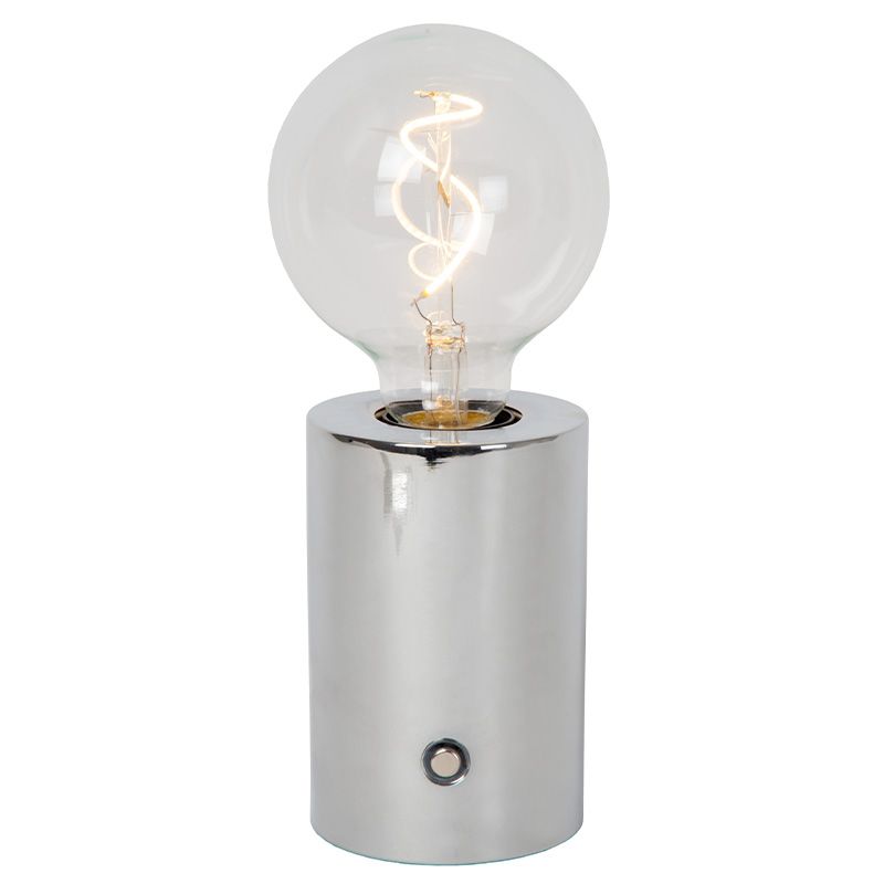Chrómová nabíjateľná stolová lampa moderná, Vivo, s dotykovým stmievačom Chrómová nabíjateľná stolová lampa moderná, Vivo, s dotykovým stmievačom