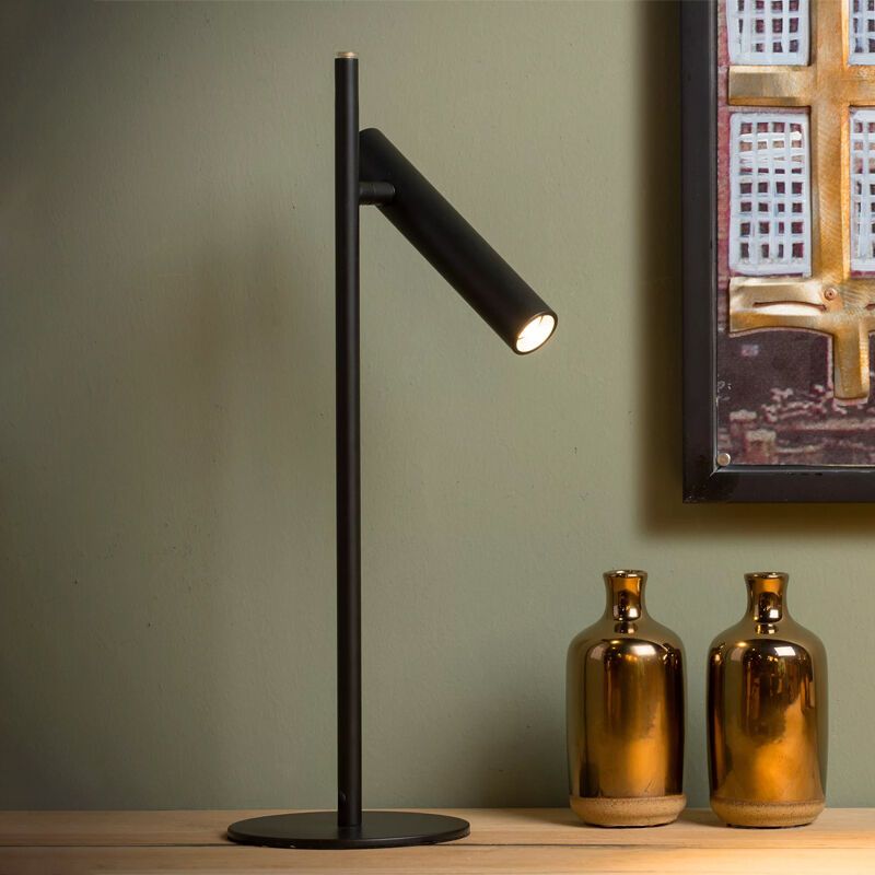 Čierna stolová lampa moderná, Philon, 4,5 W, LED 3000 K, s vypínačom