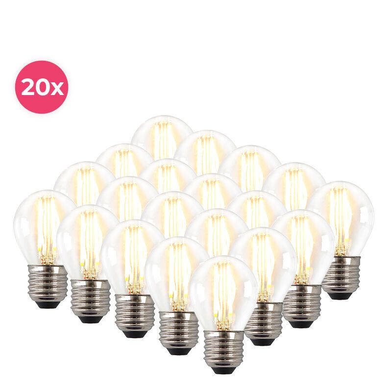 Balenie 20 stmievateľných LED žiaroviek Melchis E27, 4 W teplá biela