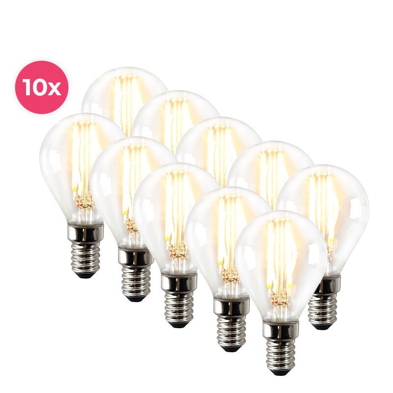 Balenie 10 stmievateľných LED žiaroviek Sorna E14, 2700K, 3,5W