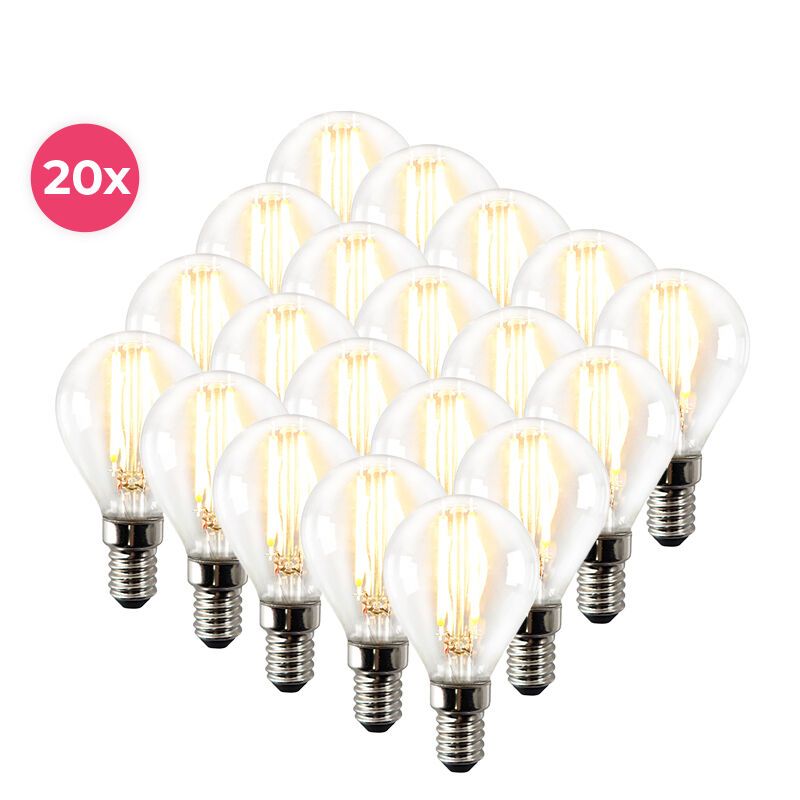 Balenie 20 stmievateľných LED žiaroviek Sorna E14, 2700K, 3,5W