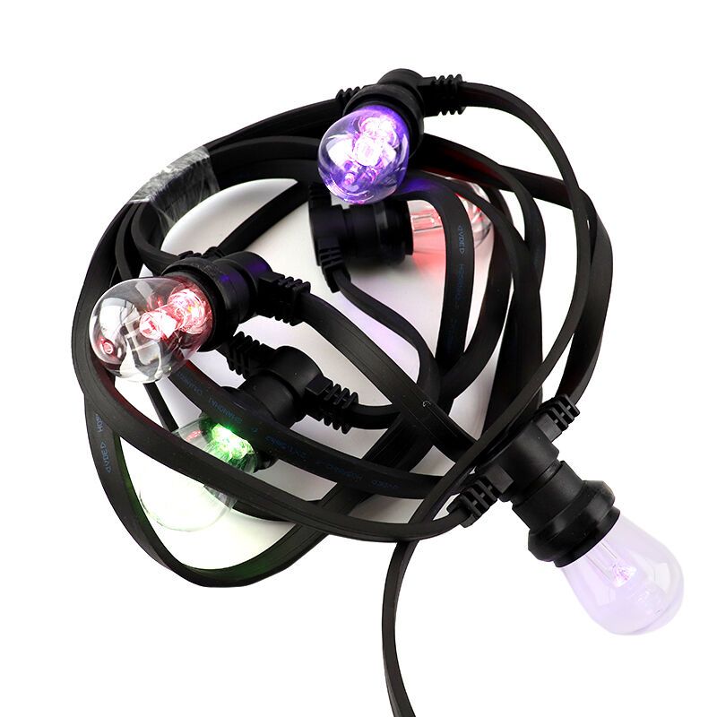 10 m svetelná reťaz s 10 RGB žiarovkami (vrátane ovládača)
