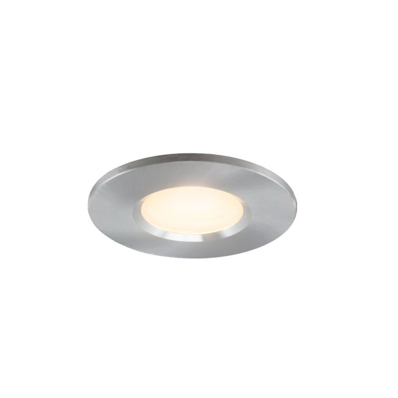 Strieborné mini podhľadové svietidlo hliníkové, Philomena, 3,4 W, LED 2700 K, IP44