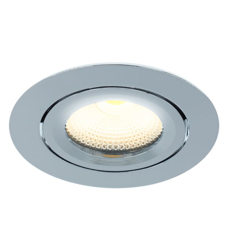 Chrómové podhľadové svietidlo hliníkové, Wimke, 5 W, LED 2700 K, IP44