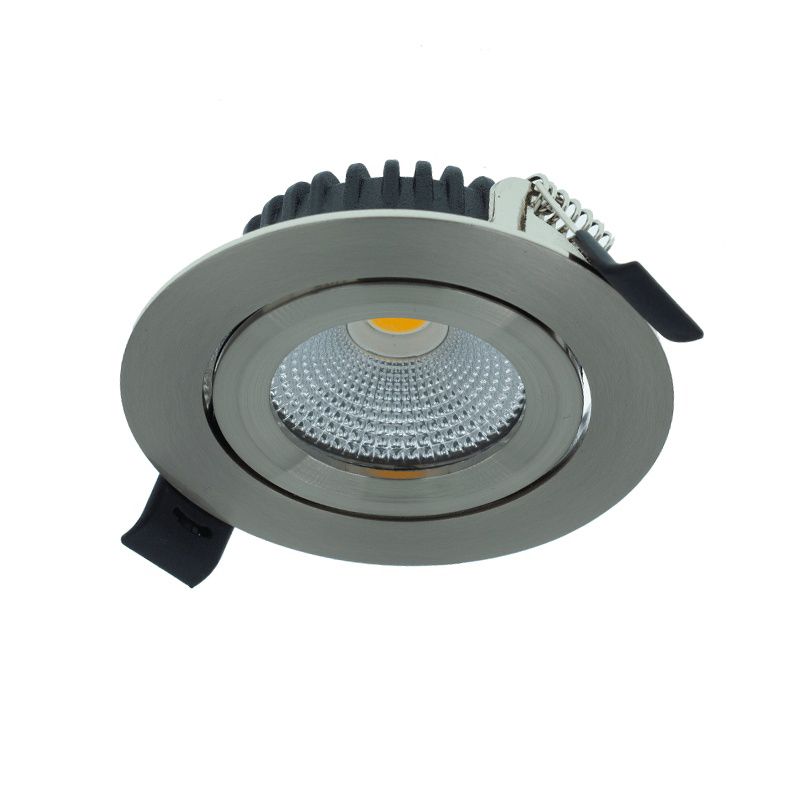Strieborné downlight hliníkové, Wimke, 5 W, LED 2700 K, IP44
