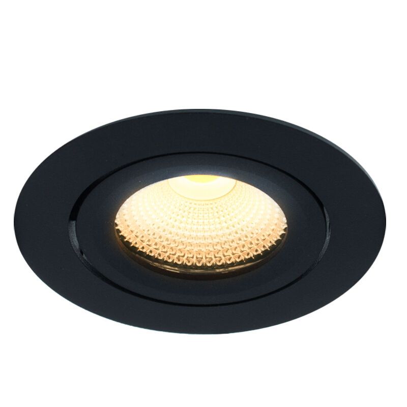 Čierne podhľadové svietidlo hliníkové, Wimke, 5 W, LED 3000 K, IP44 Čierne podhľadové svietidlo hliníkové, Wimke, 5 W, LED 3000 K, IP44