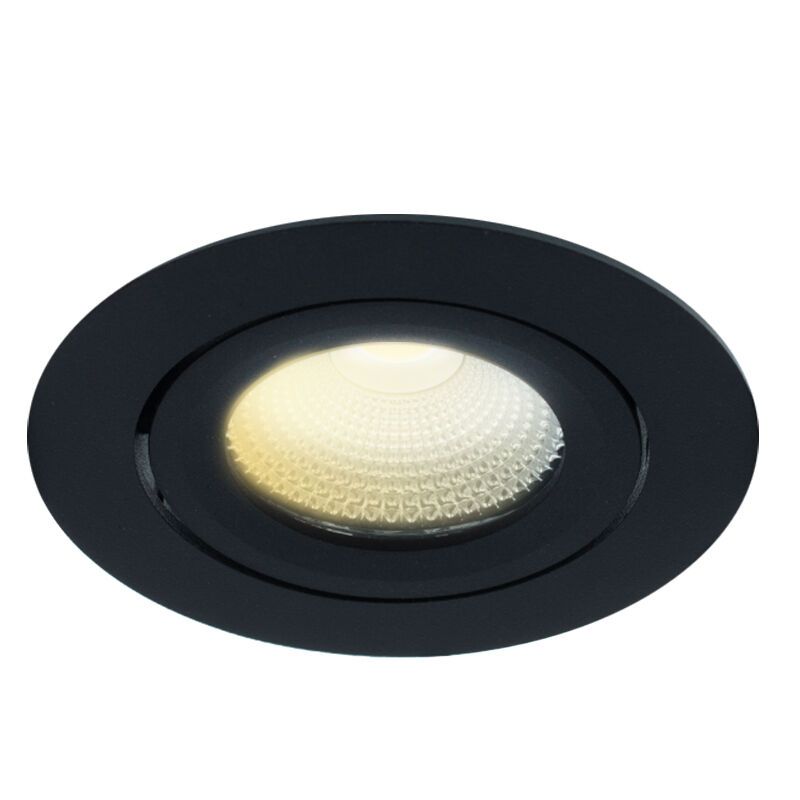 Čierne podhľadové svietidlo hliníkové, Wimke, 5 W, LED dim to warm, IP44