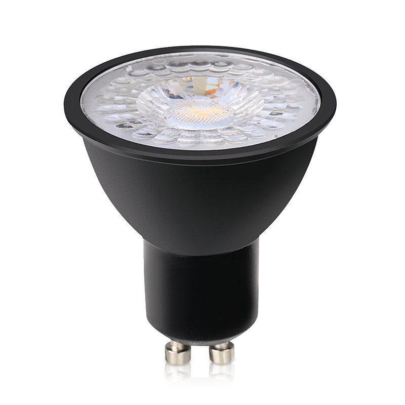 Stmievateľná GU10 LED žiarovka Antonie, čierna, 3W, 3000K