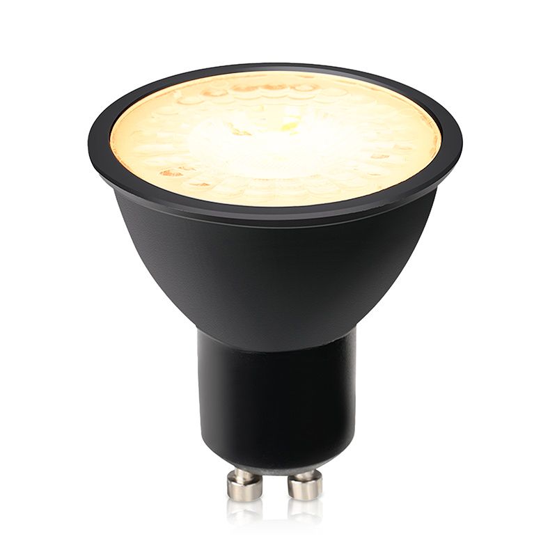 Stmievateľná GU10 LED žiarovka Antonie, čierna, 7W, 2700K