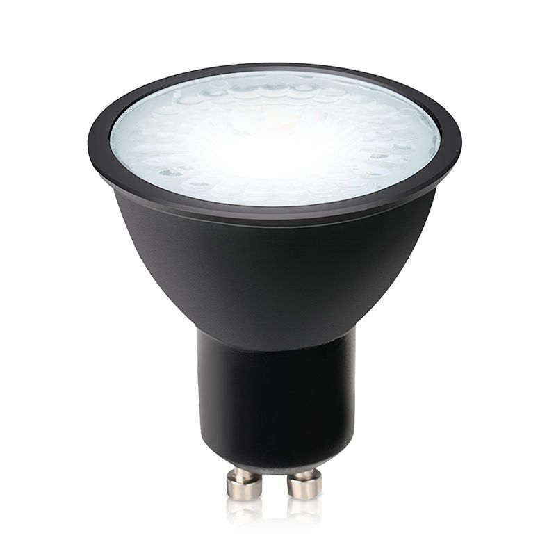 Stmievateľná GU10 LED žiarovka Antonie, čierna, 7W, 4000K
