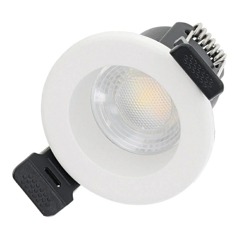 Biele hliníkové zapustené svietidlo, Magus, 4W, biely vypínač LED, IP65