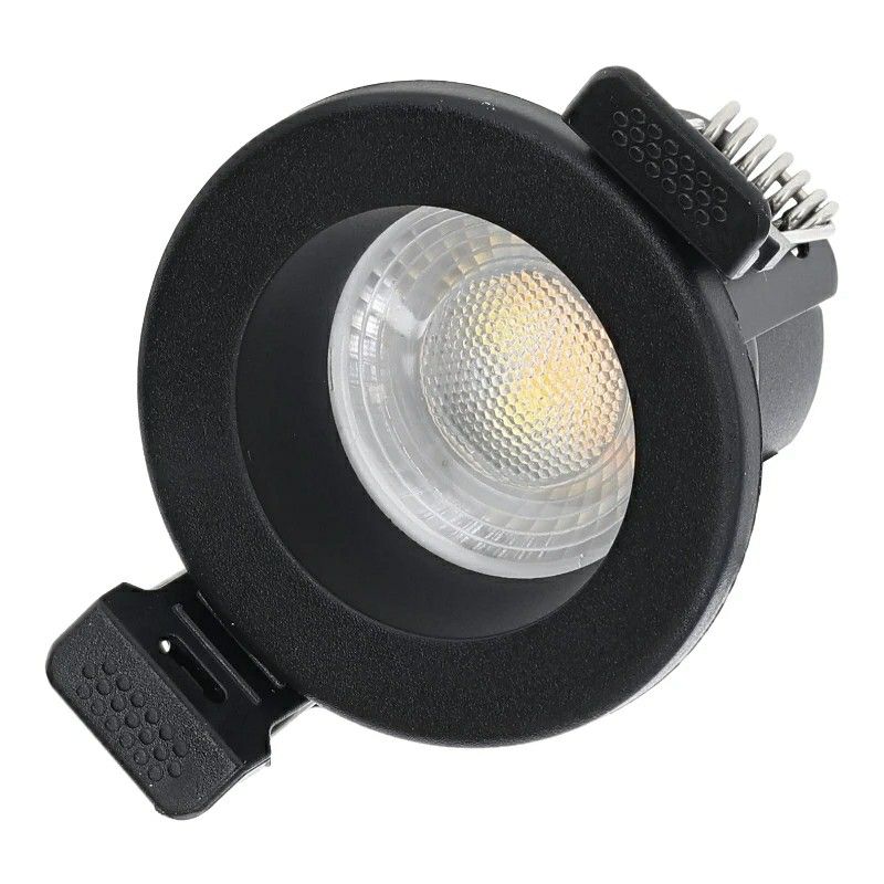 Čierne hliníkové zapustené svietidlo, Magus, 4W, biely vypínač LED, IP65