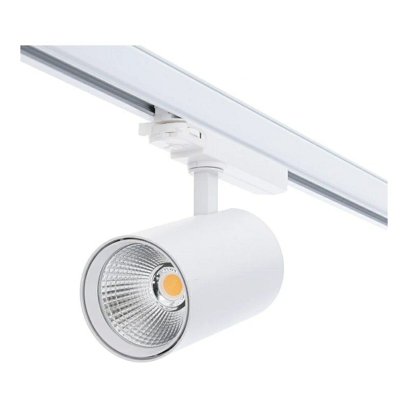 Biele trojfázové bodové svietidlo do hliníkovej koľajnice, Rozina, 10W/20W/30W, biely LED spínač