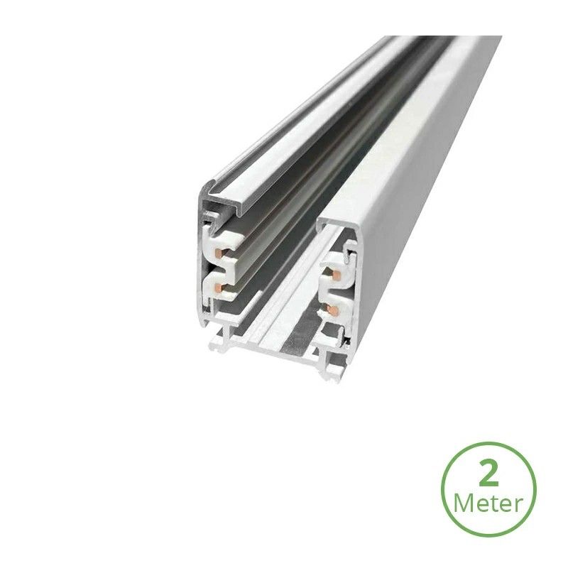 3-fázová koľajnica, 2 metre, biela, Pro