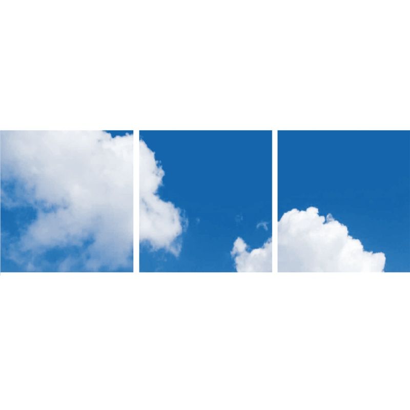 Fototlač cloud - sada 3 akrylových platní s potlačou, pre LED panely 60x60 cm
