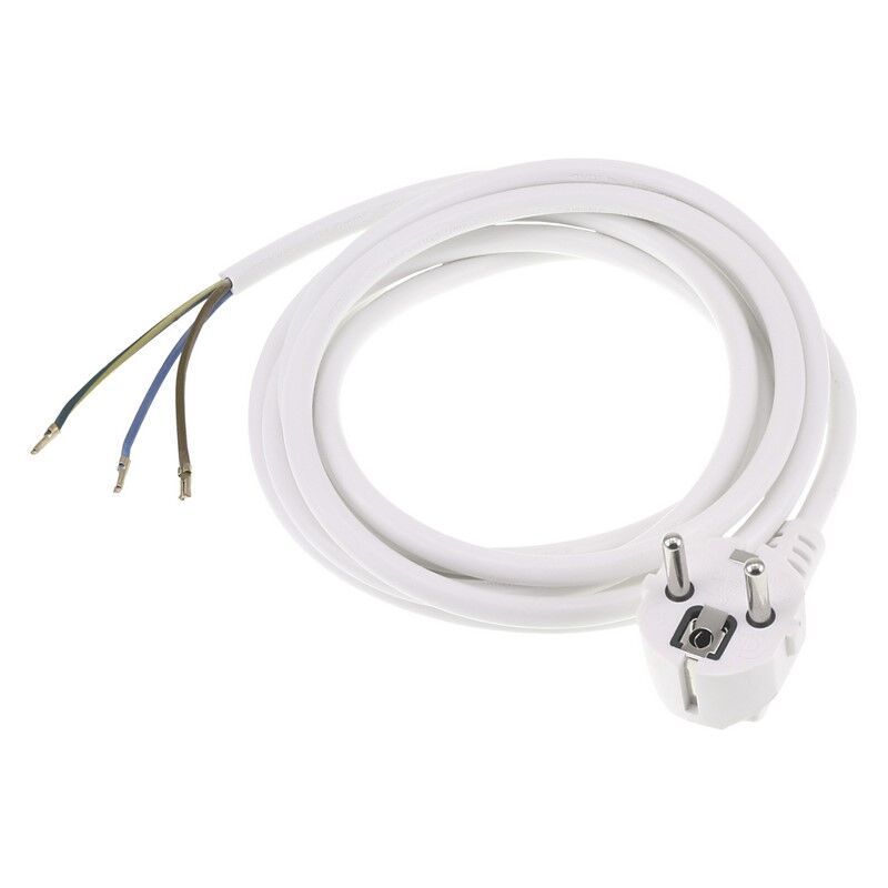 Pripojovací kábel Q-Link s uzemnením, 2500 W, 3 x 1,0 mm, 2,5 m, biely