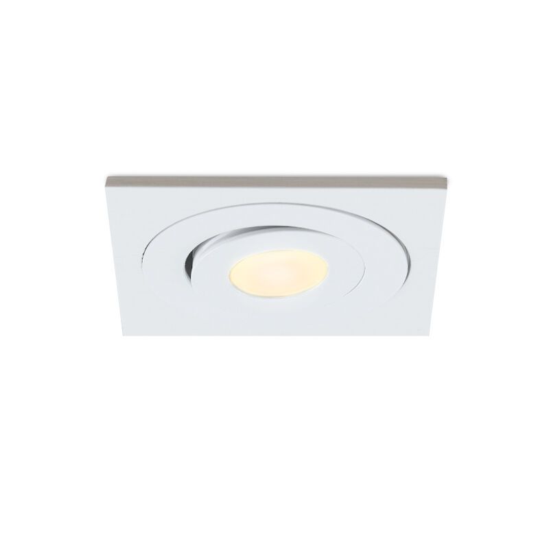 Hliníkové podhľadové svietidlo do altánku biele, Rona, 3 W, LED 2700 K, IP44