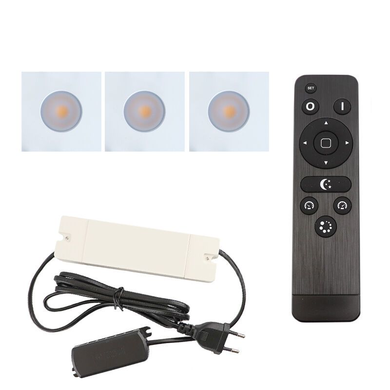Hliníkové podhľadové svietidlo do altánku biele, Dico, 9 W, LED 2700 K, IP65, s diaľkovým ovládačom