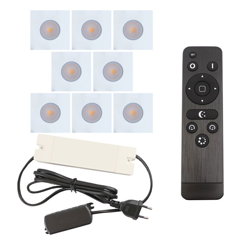 Hliníkové podhľadové svietidlo do altánku biele, Dico, 24 W, LED 2700 K, IP65, s diaľkovým ovládačom