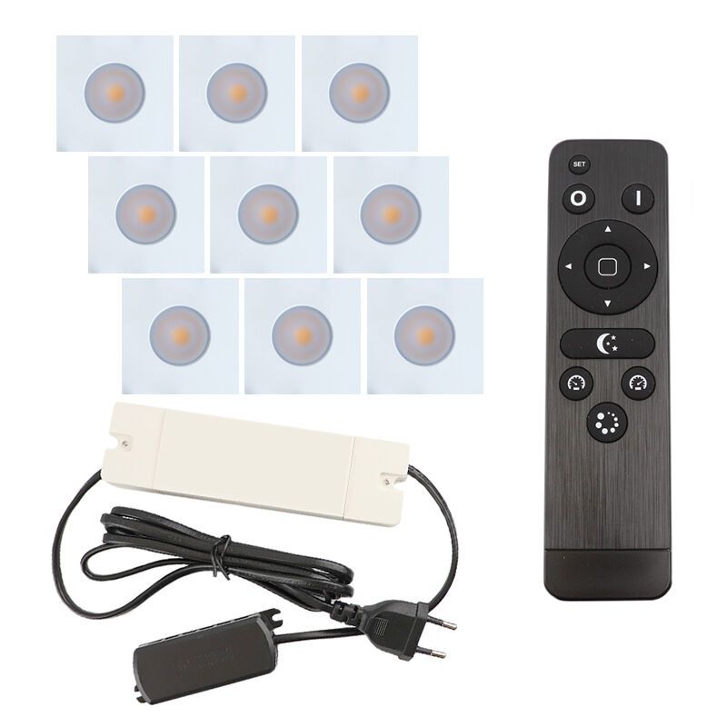 Hliníkové podhľadové svietidlo do altánku biele, Dico, 27 W, LED 2700 K, IP65, s diaľkovým ovládačom