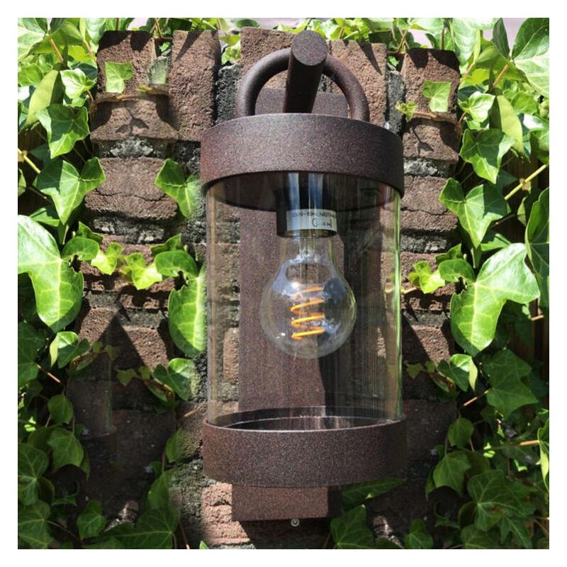 Rezavé vonkajšie nástenné svietidlo so súmrakovým spínačom rustikálne, Sambesi, IP44