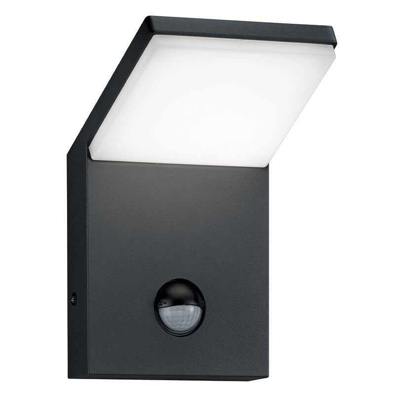 Antracité vonkajšie nástenné svietidlo so senzorom pohybu moderné, Solana, 9 W, LED 3000 K, IP54