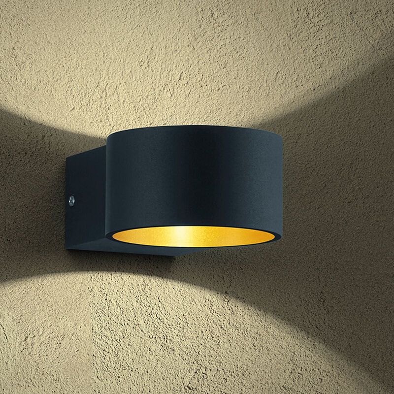 Čierne up down nástenné svietidlo moderné, Tyra, 4,3 W, LED 3000 K Čierne up down nástenné svietidlo moderné, Tyra, 4,3 W, LED 3000 K