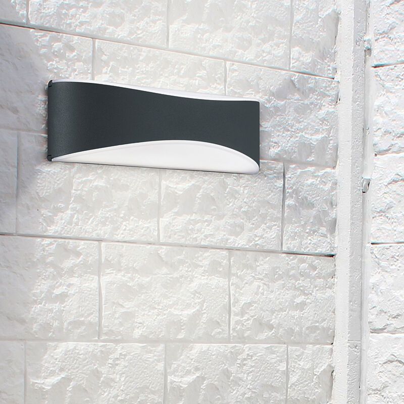Čierne vonkajšie svietidlo moderné, Bernadina, 9 W, LED 3000 K, IP65