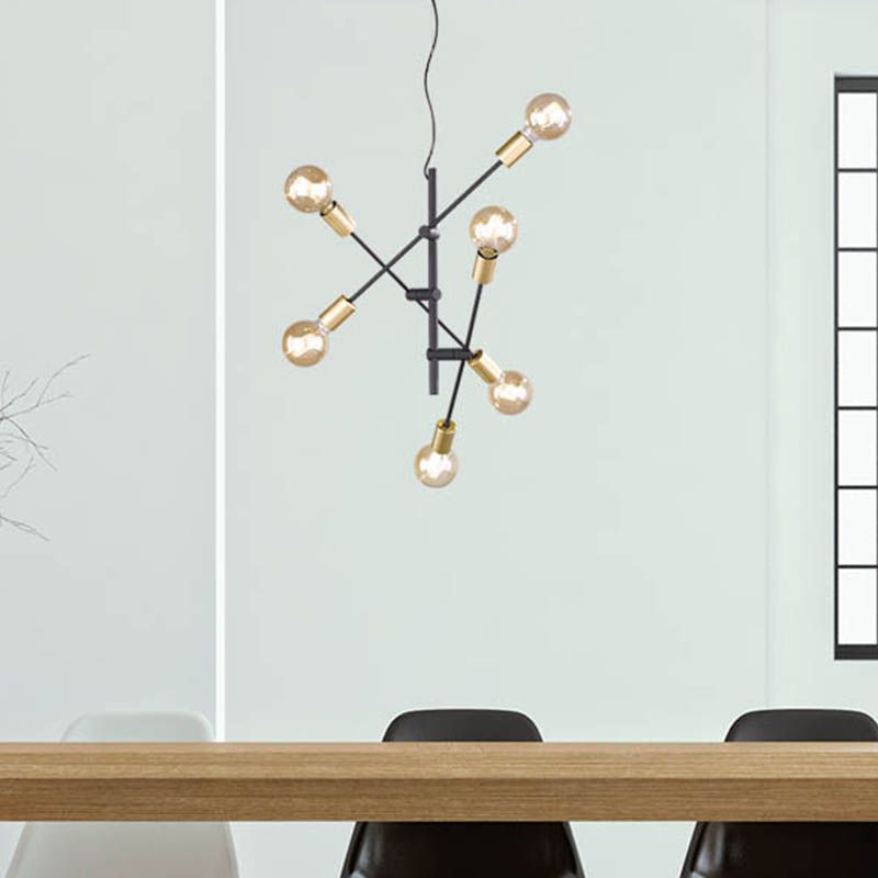 Čierne visiace svietidlo moderné, Kyan