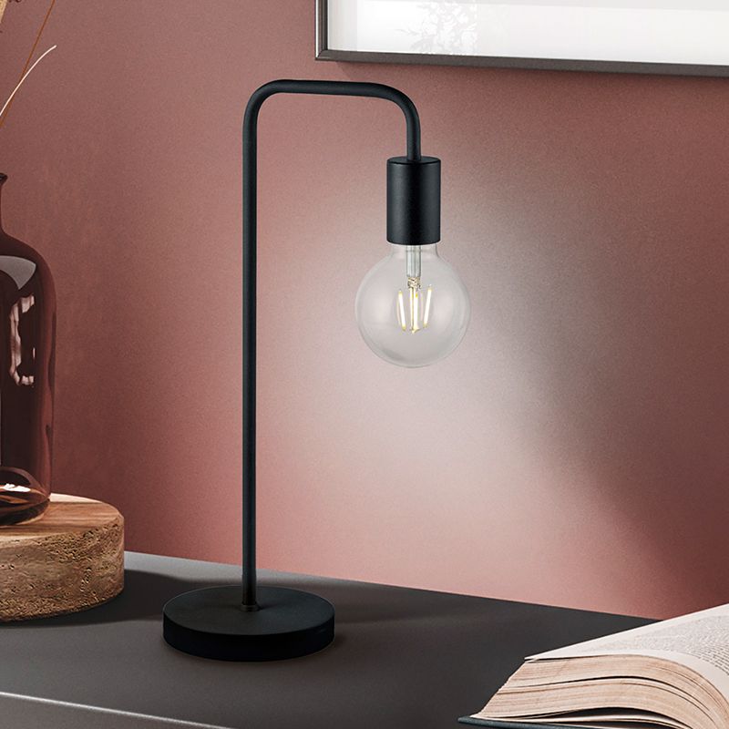 Čierna stolová lampa moderná, Ritual, s vypínačom