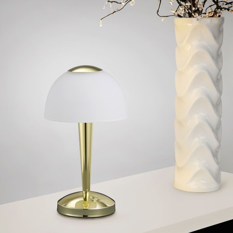 Mosadzná stolová lampa klasická, Daphne, 4 W, LED 3000 K, s vypínačom Mosadzná stolová lampa klasická, Daphne, 4 W, LED 3000 K, s vypínačom