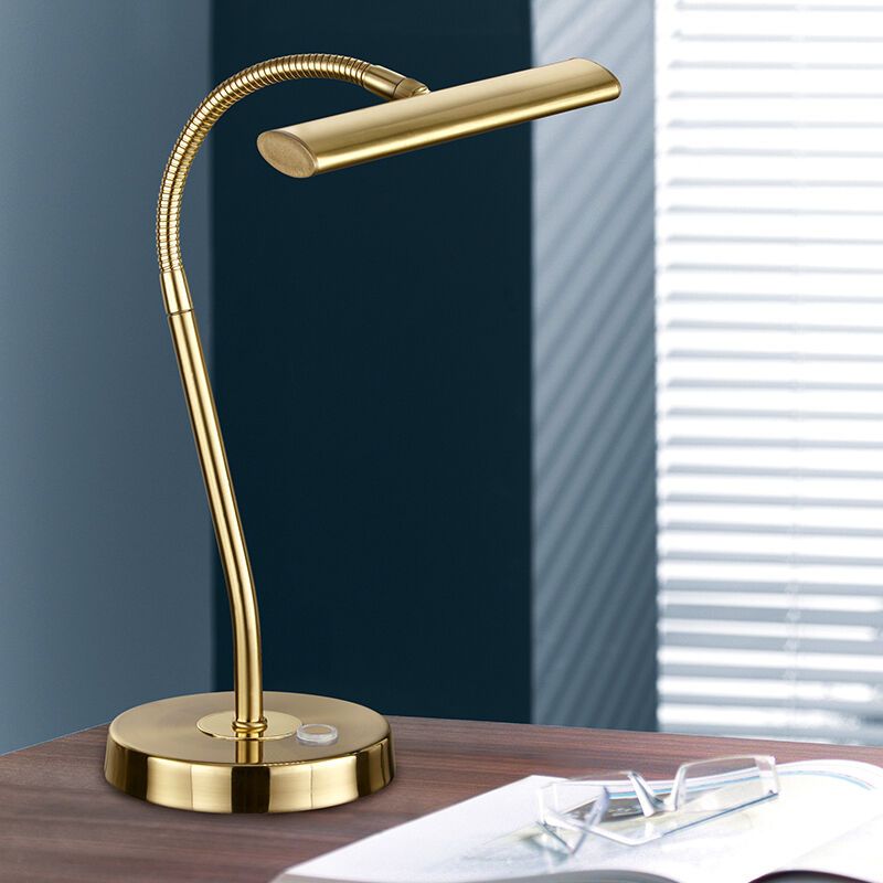 Mosadzná stolová lampa moderná, Eliza, 4 W, LED 3000 K, s vypínačom Mosadzná stolová lampa moderná, Eliza, 4 W, LED 3000 K, s vypínačom