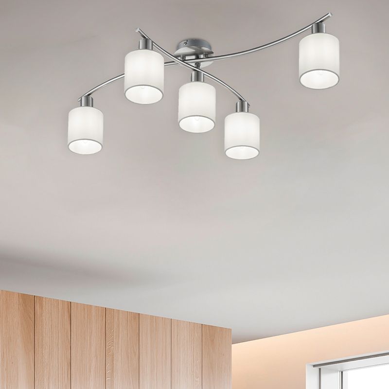 Niklová stropná lampa kovová, Nordby