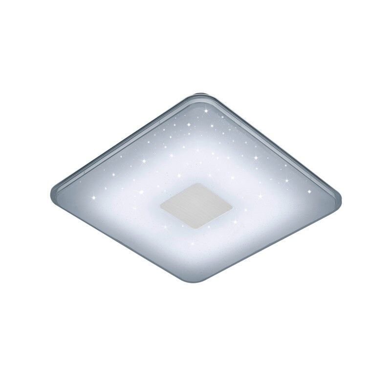 Biela stropná lampa moderná, Lev, 30 W, LED nastaviteľný od teplej po studenú bielu, s diaľkovým ovládačom
