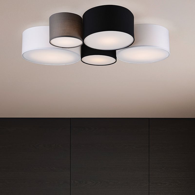 Pestrá stropná lampa textílná, Ledbury
